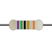 mf0207fte52-75r Yageo 75Ω Metal Film Fixed Resistor 0.6W ±1% MF0207FTE52-75R