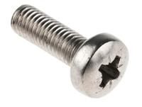 528-873 RS PRO Pozi M5 Pan A2 304 Stainless Steel Machine Screws DIN 7985 x 16.0mm