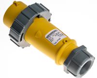 277 MENNEKES, AM-TOP IP67 Yellow Cable Mount 3P Industrial Power Plug, Rated At 16A, 110 V