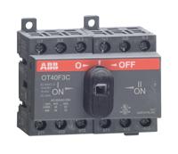 1sca104913r1001-ot40f3c ABB 3 Pole Base Mounting Changeover Switch - 40A Maximum Current, 11kW Power Rating, IP20
