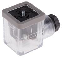 896-2050 RS PRO 2P+E DIN 43650 A, Female Solenoid Connector with Indicator Light, 110 V ac Voltage