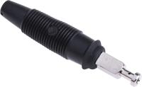 972518100 Hirschmann Test & Measurement Black Male Banana Plug, 4 mm Connector, Solder Termination, 32A, 30 V ac, 60V dc, Nickel