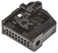 1-1355350-1 TE Connectivity, Micro Quadlok System Automotive Connector Socket Black Cable Mount 18 Way