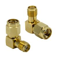 adaptsmamsmafra Siretta Right Angle 50Ω RF Adapter SMA Plug to SMA Socket 0 → 6GHz