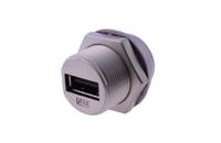 231-7943 RS PRO Straight, Panel Mount, Socket- Single Port Type A 2.0 IP68 Coupler