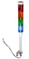 xvmb2ragbssb Schneider Electric Harmony Series Red/Green/Amber/Blue Buzzer Signal Tower, 4 Lights, 24 V ac/dc, Base Mount