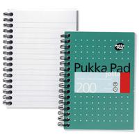 jm036 Pukka A6 Wirebound Hardcover Notepad, 100 Ruled Sheets