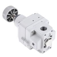 ir2020-f02 SMC G 1/4 Pneumatic Regulator - 0.01MPa to 0.8MPa, 1/4in, 1MPa max. input