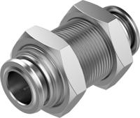 npqr-h-q10-e Festo NPQR Series Bulkhead, Push In 10 mm to Push In 10 mm, Tube-to-Tube Connection Style, 8085732