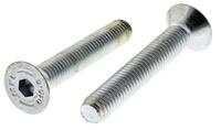 822-9265 RS PRO Bright Zinc Plated Steel Hex Socket Countersunk Screw, DIN 7991, M8 x 50mm