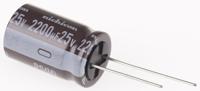 ups1e222mhd Nichicon 2200μF Aluminium Electrolytic Capacitor 25V dc, Radial, Through Hole - UPS1E222MHD