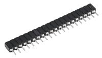 ces-120-01-t-s Samtec CES Series Straight Through Hole Mount PCB Socket, 20-Contact, 1-Row, 2.54mm Pitch, Through Hole Termination