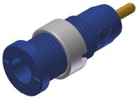 975459702 Hirschmann Test & Measurement Blue Female Banana Socket, 2mm Connector, Solder Termination, 10A, 1000V ac/dc, Gold