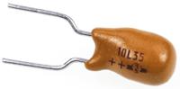 489d106x0035f6ve3 Vishay 10μF MnO2 Tantalum Capacitor 35V dc, 489D Series