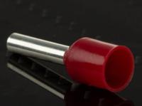 458-774 RS PRO Insulated Crimp Bootlace Ferrule, 8mm Pin Length, 1.7mm Pin Diameter, 1.5mm² Wire Size, Red