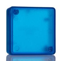 1551rtbu Hammond 1551 Series Translucent Blue ABS Enclosure, IP54, Flanged, Translucent Blue Lid, 50 x 50 x 20mm