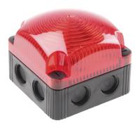 85311060 Werma BWM 853 Series Red Double Flashing Beacon, 115 → 230 V ac, Surface Mount, Wall Mount, LED Bulb, IP66, IP67