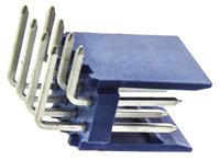 281742-4 TE Connectivity AMPMODU HE14 Series Right Angle Through Hole PCB Header, 8 Contact(s), 2.54 mm Pitch, 2 Row, Shrouded