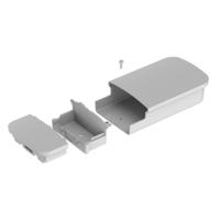 cue7410wh CAMDENBOSS 74 Series White ASA General Purpose Enclosure, IP44, White Lid, 140x75x35mm