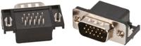 10090926-p154xlf Amphenol Communications Solutions 10090926 15 Way Right Angle Through Hole D-sub Connector Plug, 2.29mm Pitch
