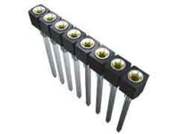 ss-104-g-2 Samtec SS Series Straight Through Hole Mount PCB Socket, 4-Contact, 1-Row, 2.54mm Pitch, Solder Termination