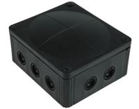 12105b WISKA Combi Series Black Polypropylene Junction Box, IP66, IP67, 160 x 140 x 81mm