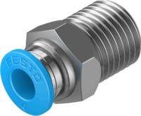 qs-14-6-100 Festo Straight Threaded Adaptor, R 1/4 Male to Push In 6 mm, Threaded-to-Tube Connection Style, 130677