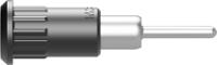 643011-22 Staubli Red Socket Test Socket, Solder Termination, 25A, 30V ac, Nickel Plating