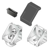 3842523525 Bosch Rexroth M6 Angle Bracket, Connecting Component, Strut Profile 30 mm, Groove Size 8mm