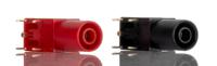 187-3802 RS PRO Black/Red Female Banana Socket, 4 mm Connector, 24A, 1kV, Gold Plating