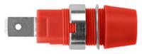 sab-7560-ni-rt Schutzinger Red Female Banana Socket, 4 mm Connector, Tab Termination, 32A, 1000V, Nickel Plating