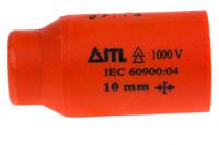 911-1409 ITL Insulated Tools Ltd 1/2 in Drive 10mm Insulated Standard Socket, 12 point, VDE/1000V, 50 mm Overall Length