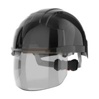 amd170-006-j00 JSP EVOVISTAshield Black Safety Helmet, AdjustableVentilated