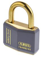 xr0084gy-40 ABUS Key Weatherproof Brass Safety Padlock, 6mm Shackle, 40mm Body