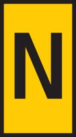561-01144-wic1-n-pa66-ye HellermannTyton WIC Snap On Cable Markers, Yellow, Pre-printed "N", 2 → 2.8mm Cable, for Cables and Wires,