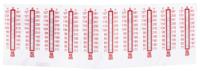 779-9772 RS PRO Non-Reversible Temperature Sensitive Label, 77°C to 127°C, 10 Levels