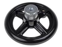 161-2026 RS PRO Black Phenoplast, Vegetal Fibre Reinforced Hand Wheel, 100mm diameter