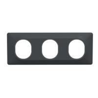 s340706 Schneider Electric Anthracite, 3 Gang, Ovalis C Series