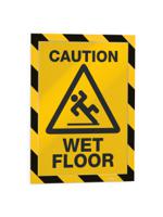 4944130 Durable DURAFRAME® SECURITY Black/Yellow A4 Smooth and rigid Information Frame, 375mm Height, 236mm Width