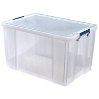 7731101 Fellowes 85L Transparent Polypropylene Large Storage Box, 39cm x 66cm x 45cm