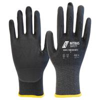 6345-1510-7 NITRAS SAFETY 6345 Anthracite, Black Anthracite, Special Yarn Puncture & Tear Resistant Gloves, Size 6-12, AC Operation