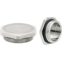 52103103 Lapp Blanking Plug, M12, Nickel Plated Brass, 17.8mm Diameter, Threaded