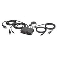 c2-h46-uac-cbl-kvm StarTech.com 2 Port DisplayPort, HDMI KVM Switch, 3.5 mm Stereo 5120x1440 Maximum Resolution