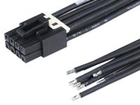 2240861083 Molex 8 Way Female Crimped Terminal to 8 Way Male Pigtail Wire to Board Cable Assembly, 300mm