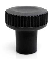 188-943 RS PRO Black Thermoplastic Thumbscrew Clamping Knob, M4, Threaded Mount
