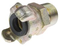 773-0531 RS PRO Iron Male Pneumatic Quick Connect Coupling, NPT 1 Male Threaded