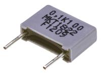 mkt1822410015 Vishay MKT 1822 Polyester Film Capacitor, 63 V ac, 100 V dc, ±10%, 100nF, Through Hole