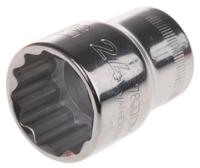 7800dm-24 Bahco 1/2 in Drive 24mm Standard Socket, 12 point, 41 mm Overall Length