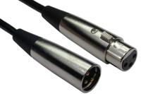 192-4440 RS PRO Male 3 Pin XLR to Female 3 Pin XLR  Cable, Black, 20m