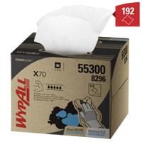 8296 WYPALL WypAll® X70 Power Clean™  White Cloths for General Cleaning, Dry Use, Box of 200, 426 x 282mm, Repeat Use